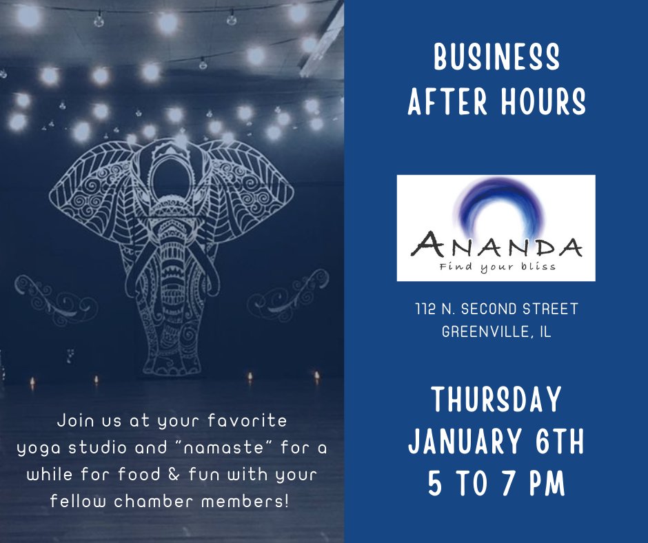 Business After Hours at Studio Ananda Yoga