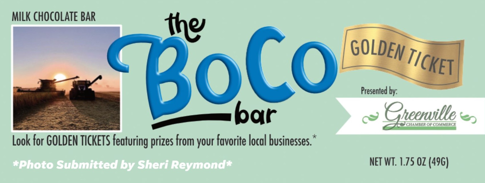 Golden Ticket BoCo Bar Candy Label