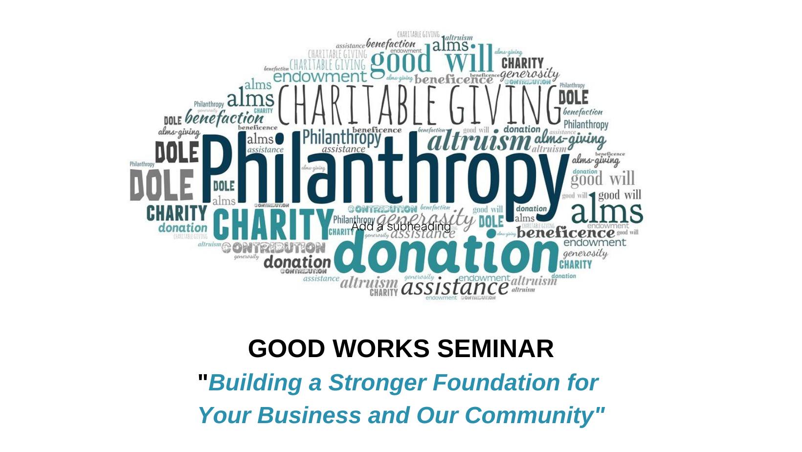 Good Works Seminar