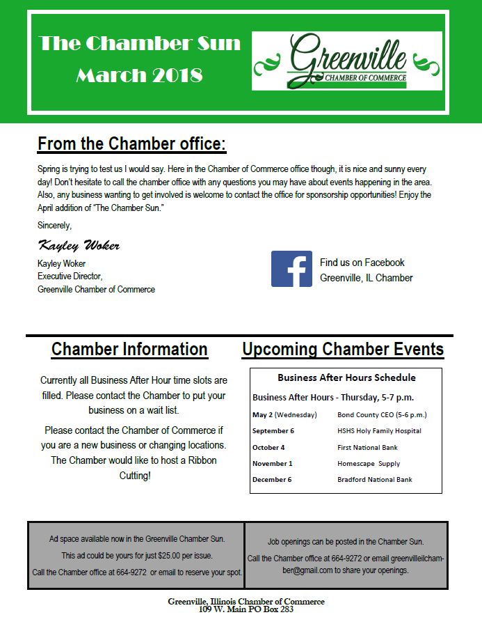 Chamber Sun April 2018