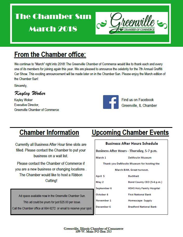 Chamber Sun March 2018