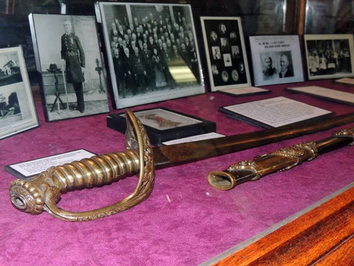 Sword belonging to Colonel John B Reid in Civil War exhibit Hoiles-Davis Historical Museum